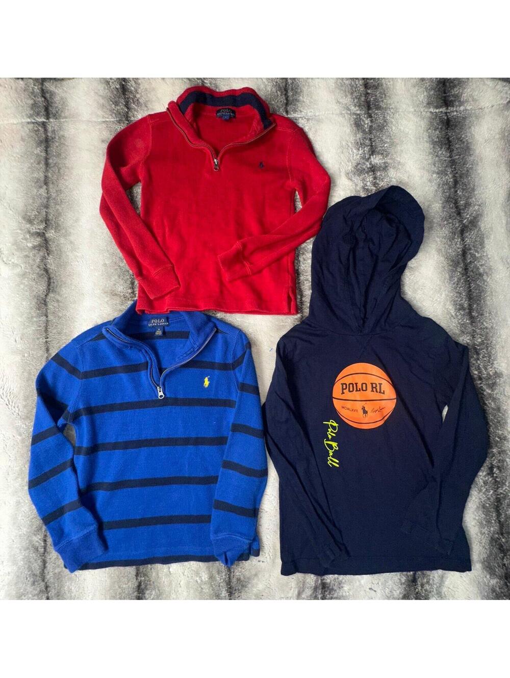 Polo Ralph Lauren Boys Tops Size 6 2 Sweaters and long sleeve hooded shirt